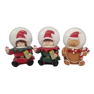 Bola de Nieve Elfo o Galleta 45mm modelos surtidos decoración Navidad, ACTUEL