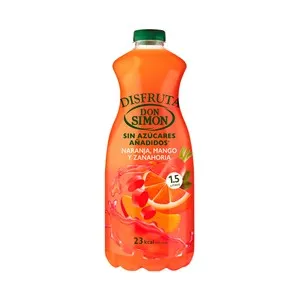DON SIMON Néctar de naranja, mango y zanahoria sin azúcares añadidos DON SIMON 1,5 l.
