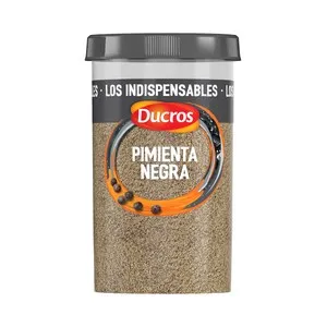 DUCROS Pimienta negra molida bote 90 g.