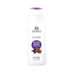 SANKO Gel para baño o ducha con frutos rojos y extracto de Acai SANKO 600 ml.