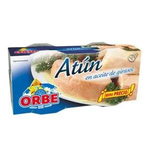 ORBE Atún en aceite 2 latas de 52 g.