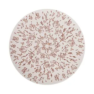 Plato llano de gres diseño ramas, 26cm. Gaia SANTA CLARA.