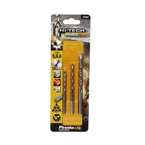 3 brocas para piedra con vástago de 3 caras, ø 5, 6, 8mm, STANLEY STA58680-QZ.
