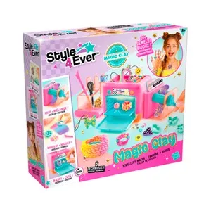 STYLE 4EVER Taller de Bisuteria Magic Clay, juegos artísticos modelar +8 Años, CANAL TOYS
