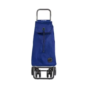 Carrito para la compra plegable de aluminio, 6 ruedas, 3 bolsillos, 43 litros, color azul, Logis Tour ROLSER.