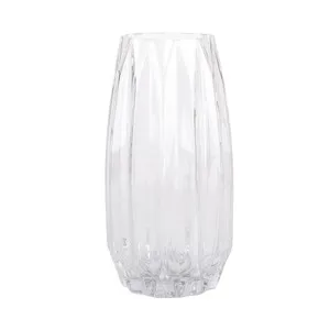 Jarrón cristal tess decorativo de 25x13x25 centímetros, ACTUEL.