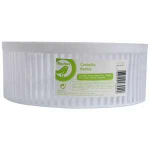 Cesto de plástico color blanco con asa para pinzas de tender, ESSENTIAL.