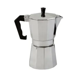 Cafetera aluminio para 6 tazas, apto para vitro, PRODUCTO ALCAMPO.