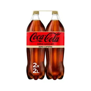COCA COLA ZERO azúcar ZERO cafeína Refresco de cola pack 2 botellas de 2 L