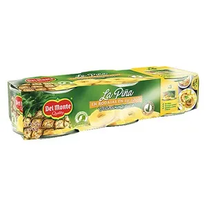 DEL MONTE Piña en su Jugo 3 uds. de 140 gr,