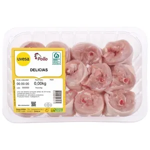 Delicias de pollo blanco Bandeja.