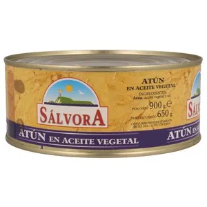 SÁLVORA Atún en aceite vegetal 650 g.