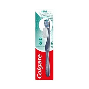 COLGATE 360º Deep clean Cepillo de dientes suave, para limpieza interdental y de encías.