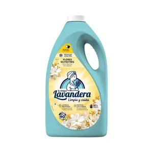 LA ANTIGUA LAVANDERA Detergente para lavadora con aroma a flores silvestres 90 lavados.