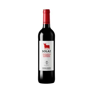 SOLAZ Vino tinto con IGP Vino de la Tierra de Castilla botella 75 cl.