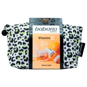 BABARIA Acitve Neceser con sérum con protección a la luz azul y la polución y crema antioxidante, ambos con Vitamina C.