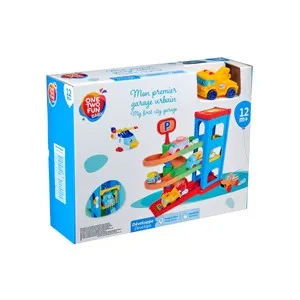 Garaje infantil con 1 coche incluido, ONE TWO FUN.