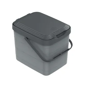 WALBIN Cubo de basura orgánico, antracita WALBIN 8 l.