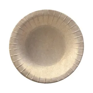 Pack de 10 bols de cartón antigrasa, 19cm, KRAFT.