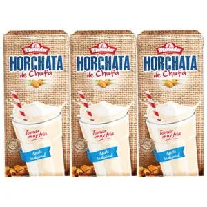 MERCADER Horchata de chufa UHT, receta tradicional MERCADER 3 x 200 ml.