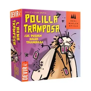 Juego de mesa Polilla Tramposa, entre 3 y 5 jugadores, DEVIR.