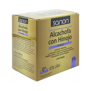 SANON Alcachofaa con hinojo (Complemento alimenticio) sabor a limón 20 viales.