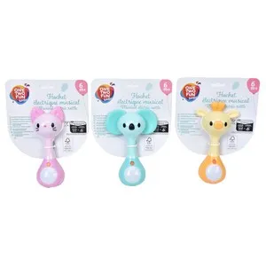 Sonajeros animales con Luz y Sonidos, modelos surtidos +6 Meses ONE, TWO FUN Baby