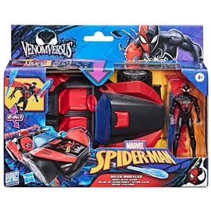 Marvel Spider-Man Venomversus, Epic World Of Action, Cóche Bólido Lanzador de Miles Morales +4 Años HASBRO