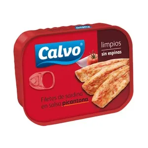 CALVO Filetes de sardina en salsa picantona 75 g.