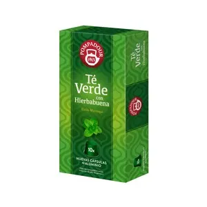 POMPADUR Cápsulas de té verde con hierbabuena 10 uds 32 g.