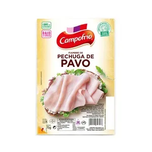 CAMPOFRÍO Pechuga de pavo cortada en lonchas 75 g.