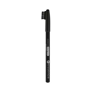 ESSENCE Designer tono 01 Black Lápiz de cejas con cepillo en el tapón (cejas uniformes e impecables).