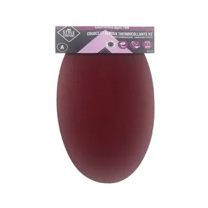 Codera termoadhesiva, color burdeo, set de 2 unidades, STYLE.