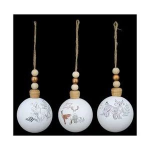 Bolas Blancas 5,8cm decoradas modelos surtidos para Árbol de Navidad, ACTUEL