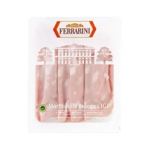 FERRARINI Mortadela con IGP Bologna, cortada en finas lonchas FERRARINI 100 g.