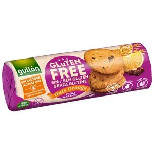 GULLÓN Galletas de avena con naranja, sin gluten GULLÓN 180 g.