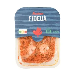 AUCHAN Fideuá, lista para calentar y comer 320 g. Producto Alcampo