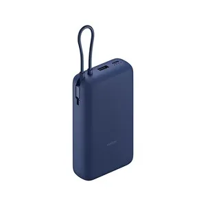 Bateria externa Power Bank XIAOMI 20000 Mah, color azul oscuro.