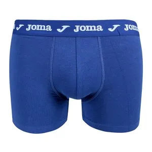 Calzoncillo bóxer liso con goma vista de algodón bielástico JOMA, color azul marino, talla M.
