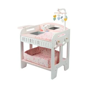 Cambiador de madera con accesorios para muñecos 68.8 X 39.5 X 81.2 cm ONE, TWO FUN