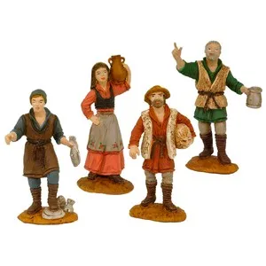 Figuras Pastores Surtidas Durexina 8cm para portal de Belén, OLIVER ART
