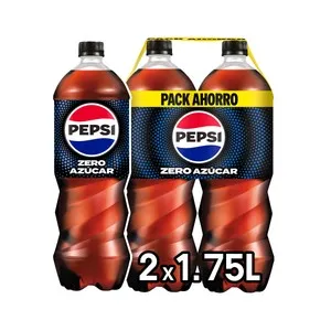 PEPSI ZERO Refresco de cola zero sin azúcar pack 2 botellas de 1,75 l.
