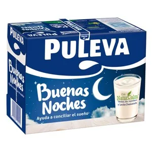 PULEVA Bebida láctea con extractos vegetales y triptófano, sin lactosa, Buenas Noches 1 x6 l.