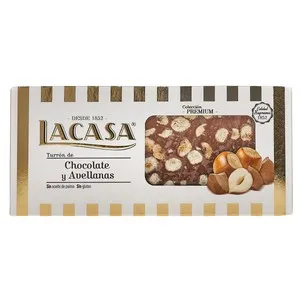 LACASA Turrón de chocolate y avellanas 250 g.