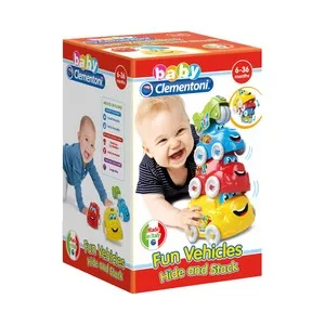 Set de 4 vehículos apilables, CLEMENTONI BABY.