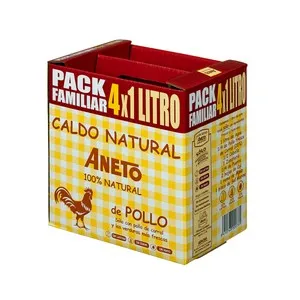 ANETO Caldo de pollo 4 uds. 1 l.
