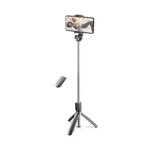 Mini trípode para smartphone CELLULAR LINE Freedom selfie stick, Bluetooth, mando a distancia, altura hasta 70cm.