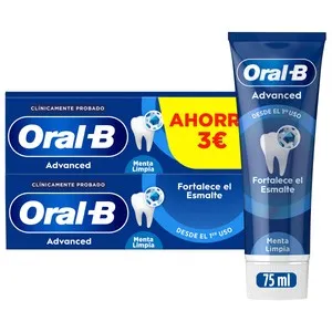 ORAL-B Advanced Pasta de dientes que ayuda a fortalecer el esmalte, sabor menta 2 x 75 ml.