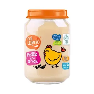 MI MENÚ Tarrito de pollo con arroz, sin gluten, a partir de 6 meses MI MENÚ 235 g.
