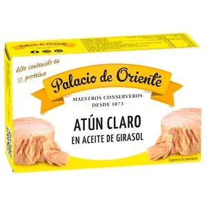 PALACIO DE ORIENTE Atún claro en aceite de girasol lata de 143 g.